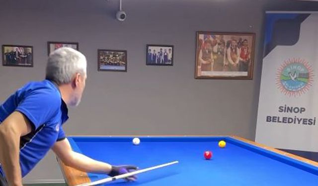 Sinop’ta Üç Bant Bilardo Şampiyonası başladı