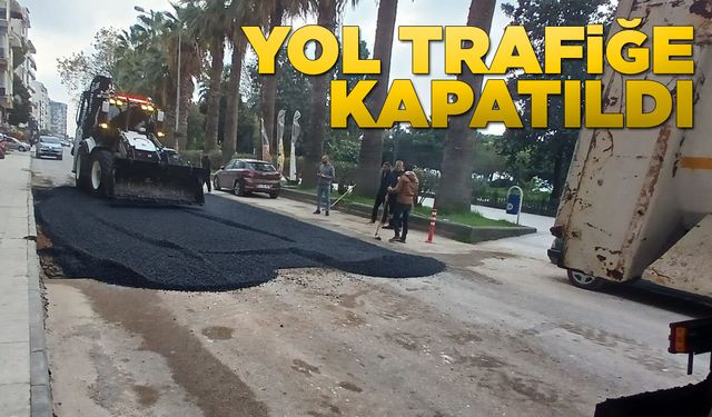 Sinop’ta hasar gören yol onarılıyor