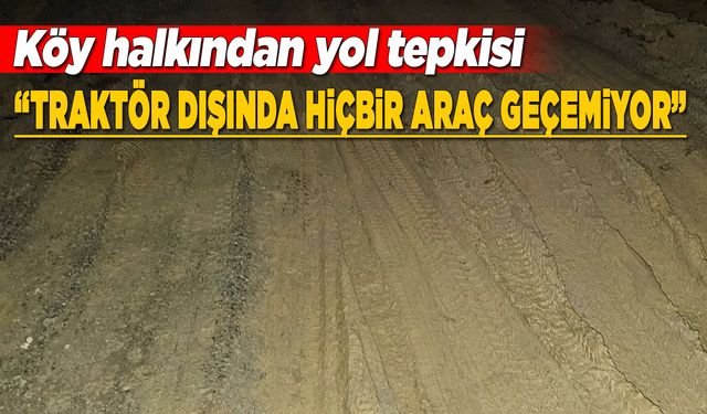 Köylüler bozuk yolun onarılmasını bekliyor