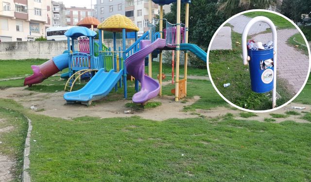 Ebeveynlerden çocuk parkında kirlilik tepkisi