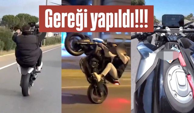 Sinop’ta trafiği tehlikeye atan motosikletliye “Gereği Yapıldı”