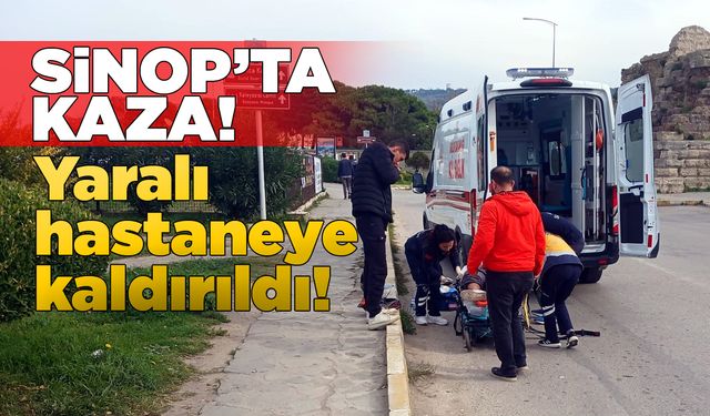 Sinop'ta otomobil motosikletle çarpıştı
