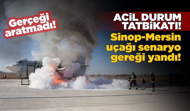 Sivil havacılık tatbikatı gerçeği aratmadı!