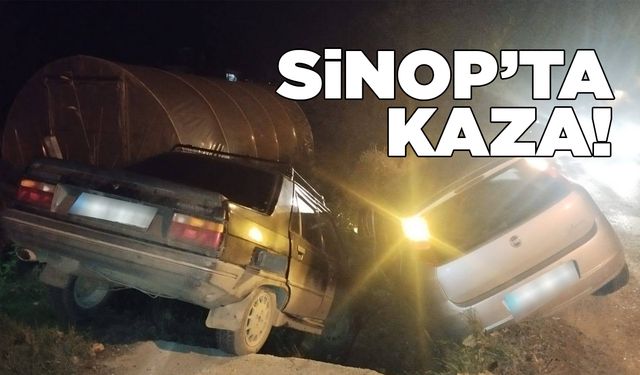 İki araç aynı anda su kanalına düştü