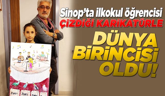Çizdiği karikatürle dünya birincisi oldu