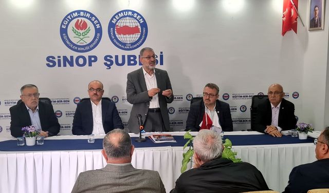 Emekli Memur-Sen Genel Başkanı Küçükkösen Sinop’ta üyelerle buluştu