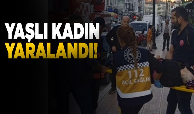 Dengesini kaybeden yaşlı kadın yere düştü