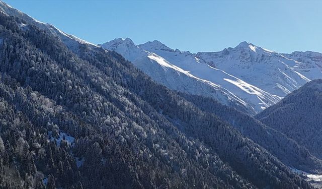 Rize ve Artvin'in yüksek kesimlerinde kar yağdı