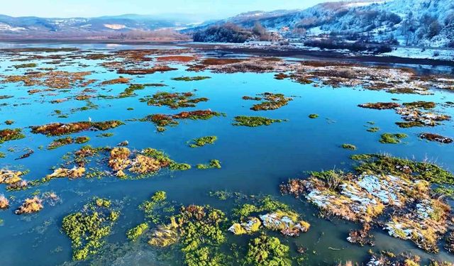 Ladik Gölü'nün güzelliği göz kamaştırdı