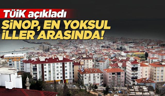 Sinop, TÜİK raporunda en yoksul iller arasında