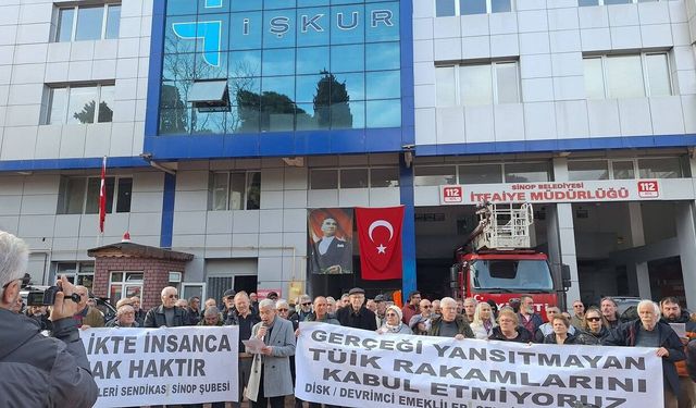 Sinop’ta emeklilerden TÜİK’e enflasyon tepkisi