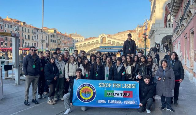 Sinop Fen Lisesi Öğrencilerinden İtalya’ya eğitim ve kültür gezisi
