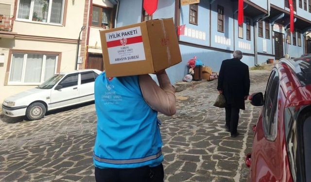Amasya'da ihtiyaç sahibi ailelere ramazan yardımı