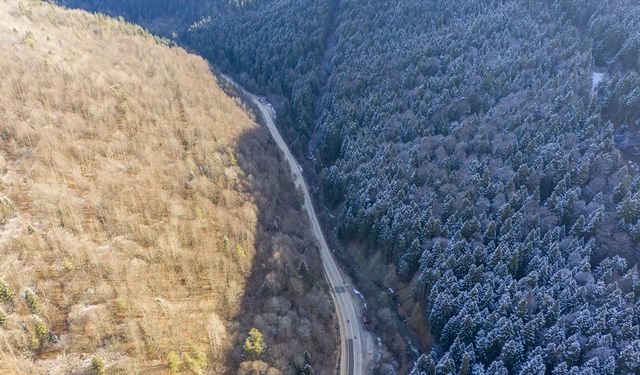 Bolu ve Düzce'nin yüksek kesimlerinde kar etkili oldu