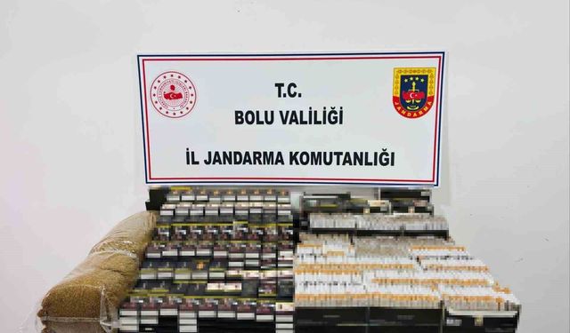 Bolu'da kaçak makaron ve tütün yakalandı