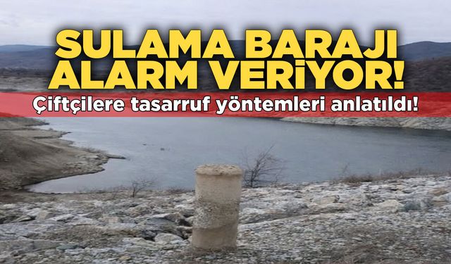 Asarcık Sulama Barajı'nın su seviyesi azaldı
