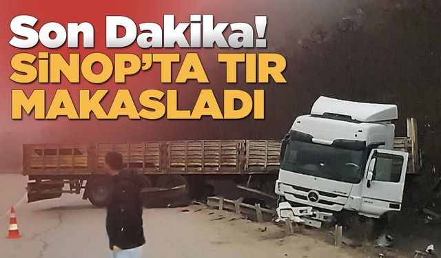 Kontrolden çıkan tır makasladı