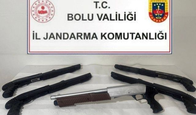 Bolu'da ruhsatsız 5 av tüfeği yakalandı