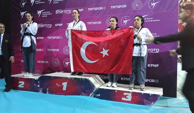 Sinoplu sporcu Gizem Bayrak altın madalyayla döndü