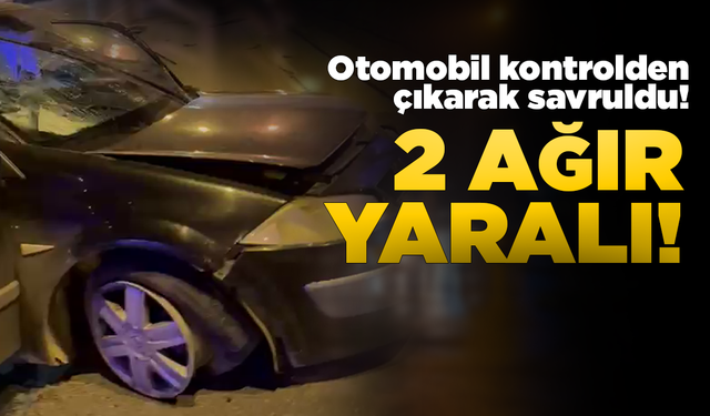 Sinop yolunda kontrolden çıkan otomobildeki 2 kişi yaralandı