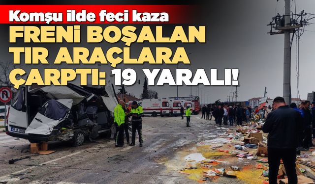 Altı aracın karıştığı kazada 19 kişi yaralandı