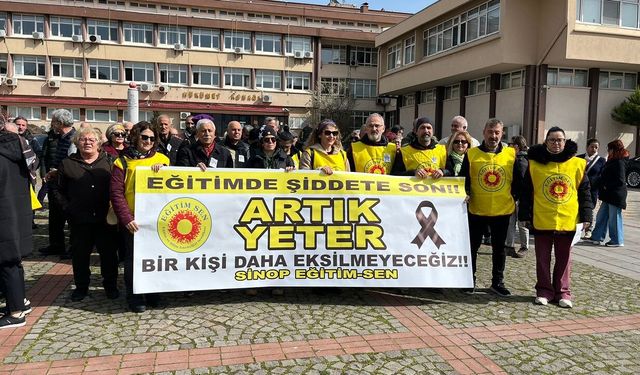 Sinop Eğitim-Sen’den okullarda şiddete karşı basın açıklaması