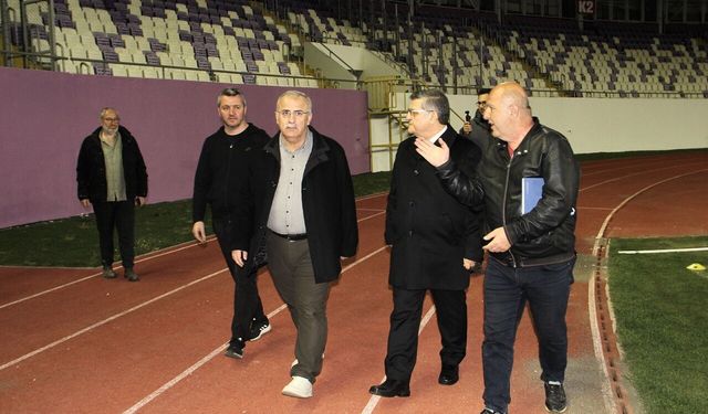 Vali Özarslan kritik maç öncesi stadyumu gezdi