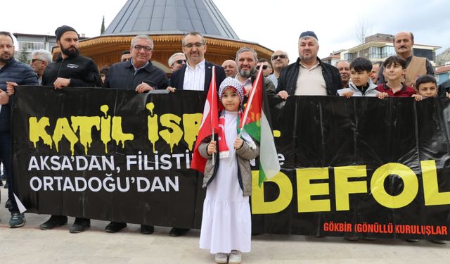 İsrail'in çıkardığı idam yasası Amasya'da protesto edildi