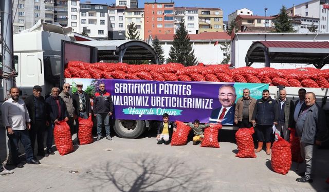 Üreticilere 45 ton tohumluk patates dağıtıldı