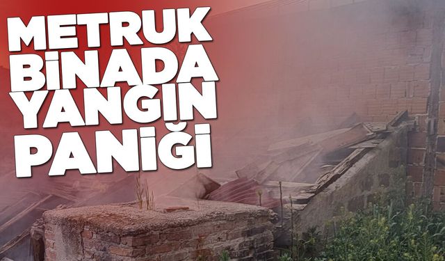 Metruk binada yangın çıktı
