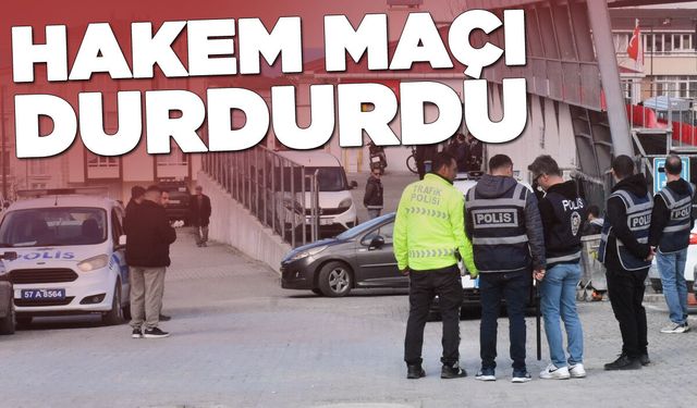 Sinop'ta sahadaki gerginlik maçı yarıda bıraktı!