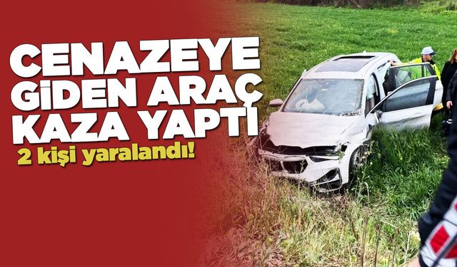 Sinop'ta otomobil boş araziye uçtu