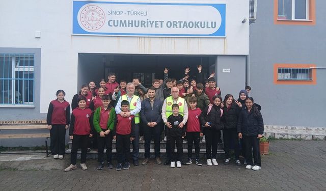 Sinop Türk Hava Kurumundan öğrencilere 101. yıl ziyareti