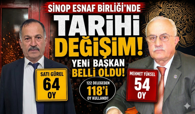 Sinop Esnaf ve Sanatkârlar Odaları Birliği’nde Bayrak Değişimi