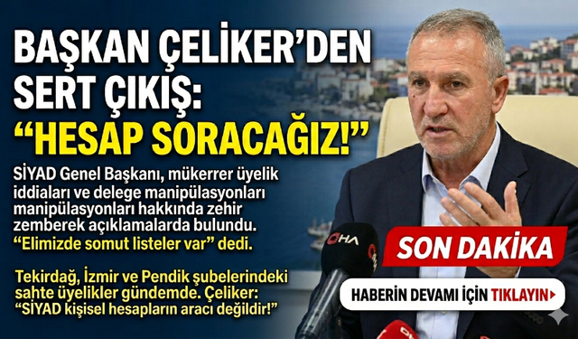 Çeliker’den Sert Mesaj: “SİYAD Kişisel Hesapların Aracı Değildir”
