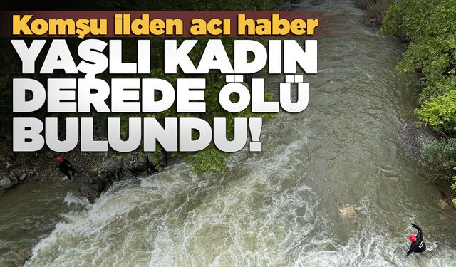 Kayıp olarak aranan yaşlı kadın, derede ölü bulundu