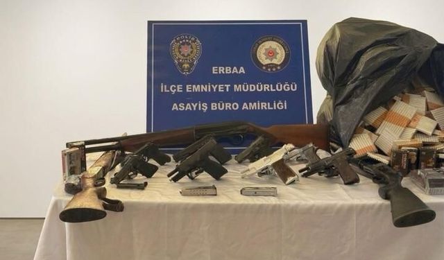 Ruhsatsız silah operasyonu: 14 gözaltı