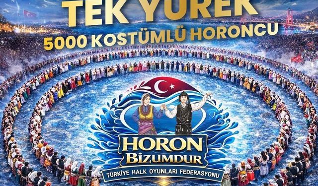 5 bin kişi aynı anda horon teperek rekor kıracak
