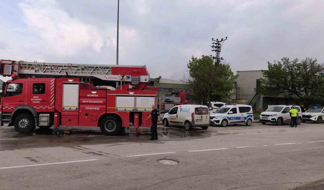 Bursa'da sunta fabrikasında yangın