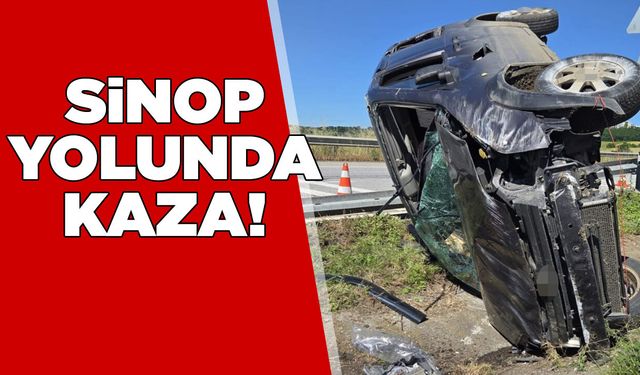 Takla atan hafif ticari araç kanala düştü