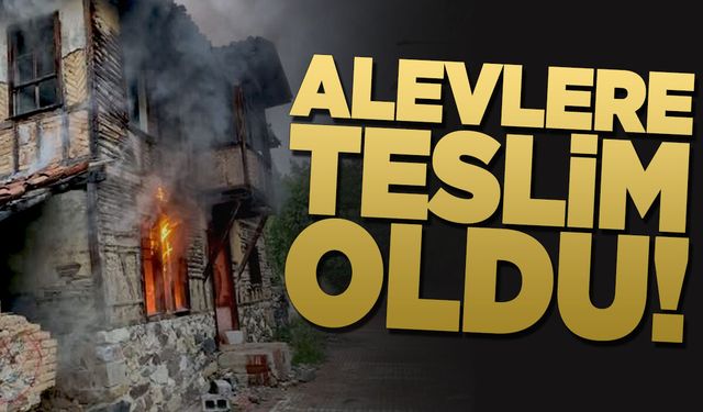 Metruk bir ahşap binada yangın çıktı