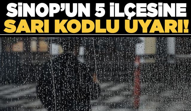 Sinop’un 5 ilçesine meteorolojik uyarı!