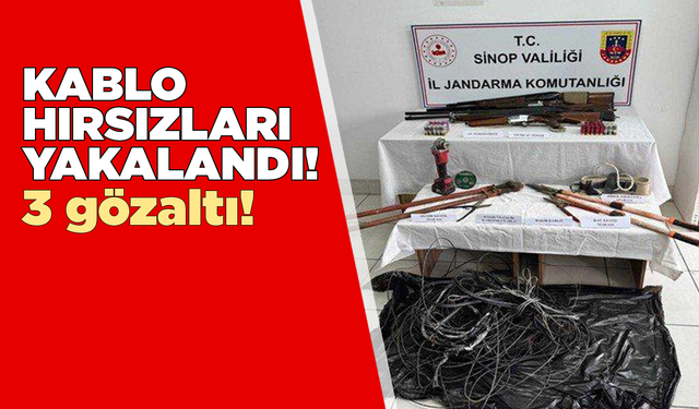 Sinop’ta kablo hırsızlarına operasyon