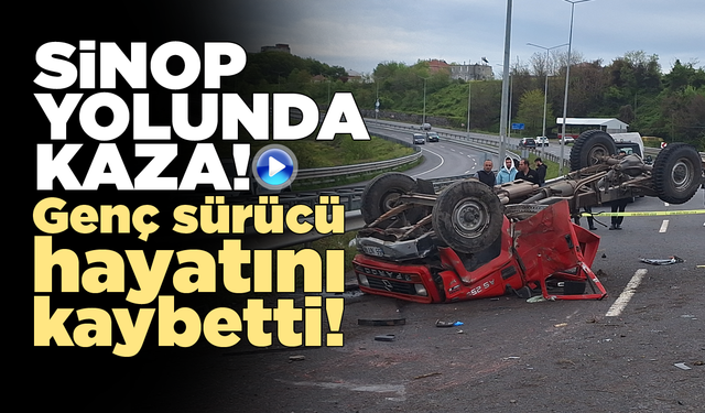 Devrilen kamyonetin sürücüsü hayatını kaybetti