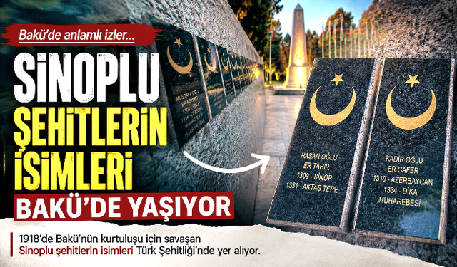 Bakü’de Sinoplu kahramanların izleri