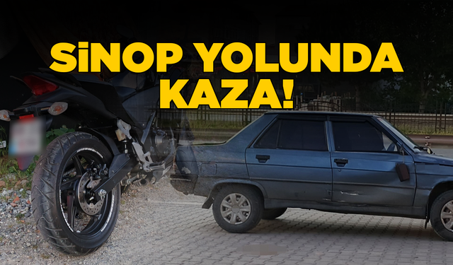 Otomobil ile motosiklet çarpıştı: 1 yaralı