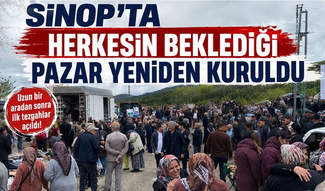 Bölge halkının özlemle beklediği pazar yeniden açıldı