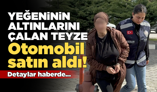 Yeğeninin altınlarını çalıp otomobil aldı