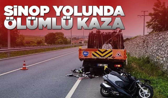 Kamyonete arkadan çarpan motosikletin sürücüsü öldü