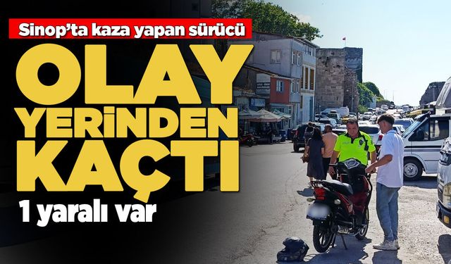 Sinop’ta ters yönde ilerleyen otomobil motosikletle çarpıştı